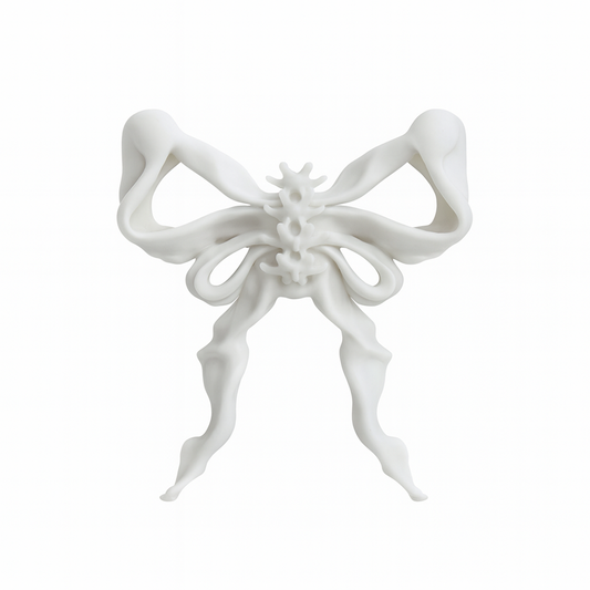 White angelic bone bow on a white background